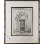 "The South Doorway and the Corbel Table Round the Chancel of Wimbotsham Church," (1812), etching,