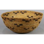 Antique Paiute Native American cooking basket (damaged), 7"h