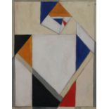 Natan Isaevich Altman (Russian, 1889-1970), "Untitled (Geometric Abstract)," mixed media on paper,