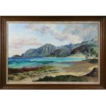 Irma Brickman, (American, b. 1912), "Nanakuli, Oahu, Hawaii," circa 1964, oil on canvas, signed