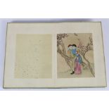 Chinese Erotic Paintings, a book of eight (8) ink and color on silk, with couples in various