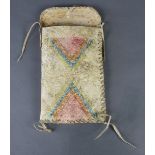 Native American Northern Great plains parfleche pouch, early 20th century, 11.5"l