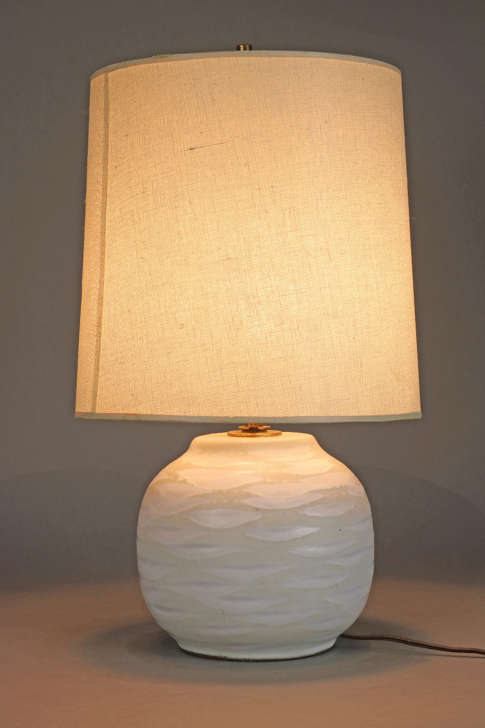 Pair of Mid-Century, Design-Technics (Lee Rosen design), ceramic table lamp, circa 1950, each having