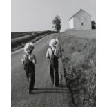 George A Tice (American, b.1938), "Two Amish Boys, Lancaster, Pennsylvania," gelatin silver print,