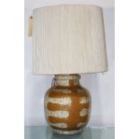 Mid-century, Design-Technics (Lee Rosen design) ceramic table lamp, circa 1950, having a cream