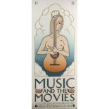 David Goines (American, b. 1945), "Music and The Movies," 1975, poster in colors, unsigned,