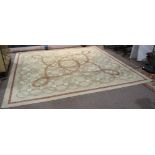 V'Soske custom designed part silk carpet, 12'5" x 12'7"