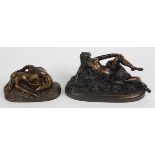 (Lot of 2) Bronze figural group, having erotic themes, including a Jef Lambeaux (Belgian, 1852-