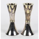 (lot of 2) Silverplate candle holders