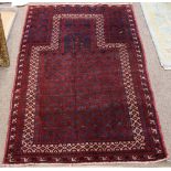 Afghani Belouch prayer rug, 4'4" x 2'10"