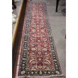 Laristan Sultanabad runner, 2'8" x 16'.