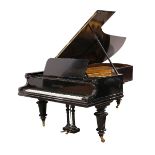 Bechstein Model III grand piano, Berlin Germany, circa 1902, having an ebonized case and rising on