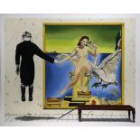 After Salvador Dali (French/Spanish, 1904-1989) Surealist Scene w/ Gala and Swan, 1994, signed