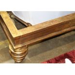 Hollywood Regency king size custom gilt bed frame, having with burgundy velveteen upholstered