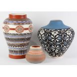 (lot of 24) Acoma and Navajo ceramic vessel group, consisting of examples in various forms, each
