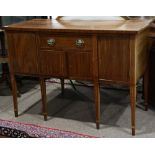 Neoclassical Parquetry decorated sideboard, 19th century, the rectangular top surmounting the string