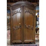 French Provincial two door linen press late 18th / early 19th century, executed in walnut and having