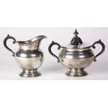 (lot of 2) Gorham sterling silver creamer and sugar, largest: 4.5"h, 7.42 troy oz.