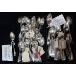 (lot of approx. 55) English and American collection of spoons, mostly coin silver, including 17th/