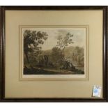 (lot of 2) John Boydell (British, 1719-1804), Landscapes with Animals and Greco Roman
