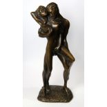 (Lot of 2) Bronze figural group, having erotic themes, including a Robert Summers "Nude Bathers",