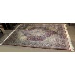 Sino Tabriz part silk carpet, 9'11" x 8'