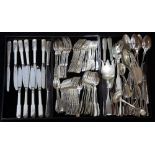 (lot of 124) Gorham sterling flatware service for twelve in the "Old English" pattern, introduced in