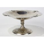 M. Fred Hirsch sterling silver tazza, in the "Alexandria" pattern, having a flared floriform rim