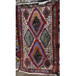 Turkish Kilim carpet, 3'8" x 6'1"