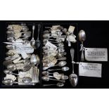 (lot of approx. 64) Collection of spoons, mostly coin silver, many 18th/early 19th century examples,