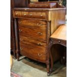 Victorian Mahogany chest, the superstructure fitted with two short drawers above case with two short