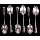 (lot of 6) English sterling silver demitasse spoons, 1881, 1.77 troy oz.