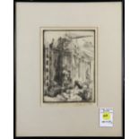 Alexander Stern (American, 1904-1994), "In Chinatown SF," etching, pencil signed lower right, titled