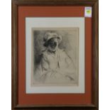 Arthur William Heintzelman (American, 1890-1965), Boy with Hat, etching, pencil signed lower