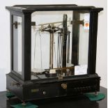 W. M. Ainsworth precision balance scale, circa early first quarter of 20th century, marked "W M