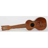 Hawaiian Kumalae Koa wood ukulele, 20.5"l