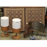 (lot of 6) Mid-century modern speaker group, consisting of (2) Audax CA-70 rectangular form wall