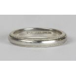 Tiffany & Co. platinum wedding band the millgrain edge platinum band, measuring approximtely 3.0