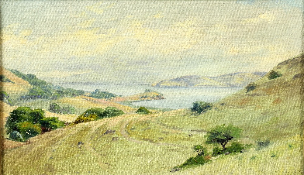 Louis Rea (American, 1868-1927), Bay View, oil on masonite, signed lower right, board: 9.25"h x 16"