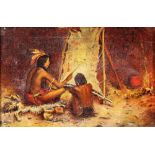 Attributed to Eanger Irving Couse (American, 1866-1936), Two Indians Painting, oil on canvas,