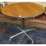 Herman Miller table, with metal propeller base, 26"h x 36"dia.