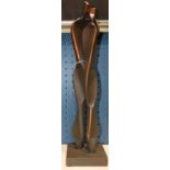 Boris Kramer (Canadian, b.1969), "Intimacy-Copper 20," metal scultpure, signed lower right (