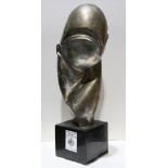 After Constantin Brancusi (Romanian, 1876-1957), Abstract Head, metal sculpture, bears signature