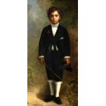 California School (19th century), Grant Family Portrait of a Young Man, oil on canvas, unsigned,