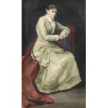 Grace Carpenter Hudson (American, 1865-1937), Seated Lady, 1881, watercolor, signed and dated