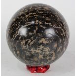 Decorative natural stone sphere, 10"dia