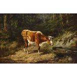 Arthur Fitzwilliam Tait (American, 1819-1905), Cow at the Water Trough, 1887, oil on canvas,