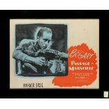 Vintage Movie Poster, Humphrey Bogart "Passage to Marseille," lithograph in colors, overall (with