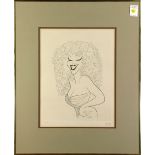 Albert Hirschfeld (American, 1903-2003), "Bette Midler" 1981, etching, pencil signed, edition 103/