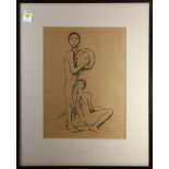 Karl Hofer (German, 1878-1955), "Kinder Mit Ball," lithograph, pencil signed lower center, San